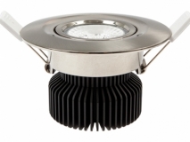 LEDxON EDOS Einbaustrahler flat schwenkbar Nickel gebürstet 6W  